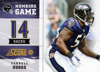 Terrell Suggs Baltimore Ravens 2012 Panini Score NFL Numbers Game #20